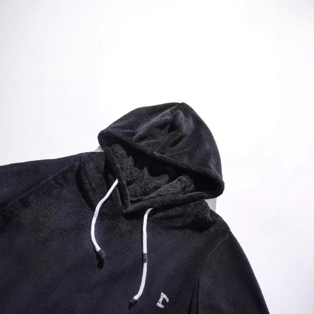 Herren Kapuzenpullover aus weichem Fleece mit Kängurutasche Aliams