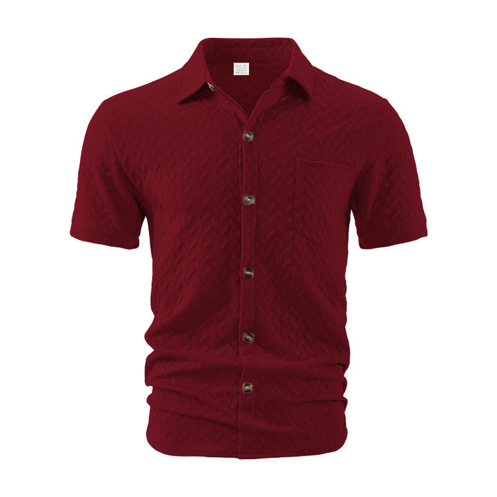 Herren Kurzarm-Hemd mit strukturiertem Design Aliams