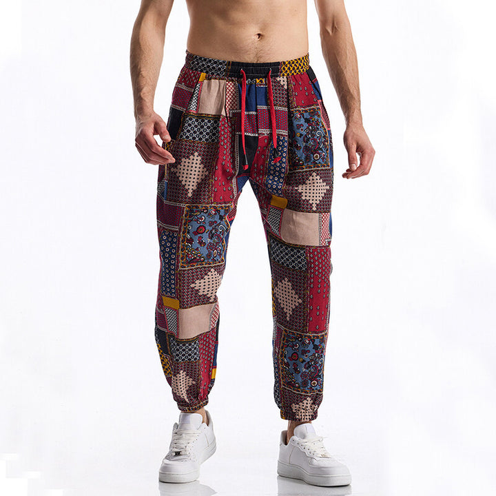 Herren Jogginghose mit modernem Patchwork-Design Aliams