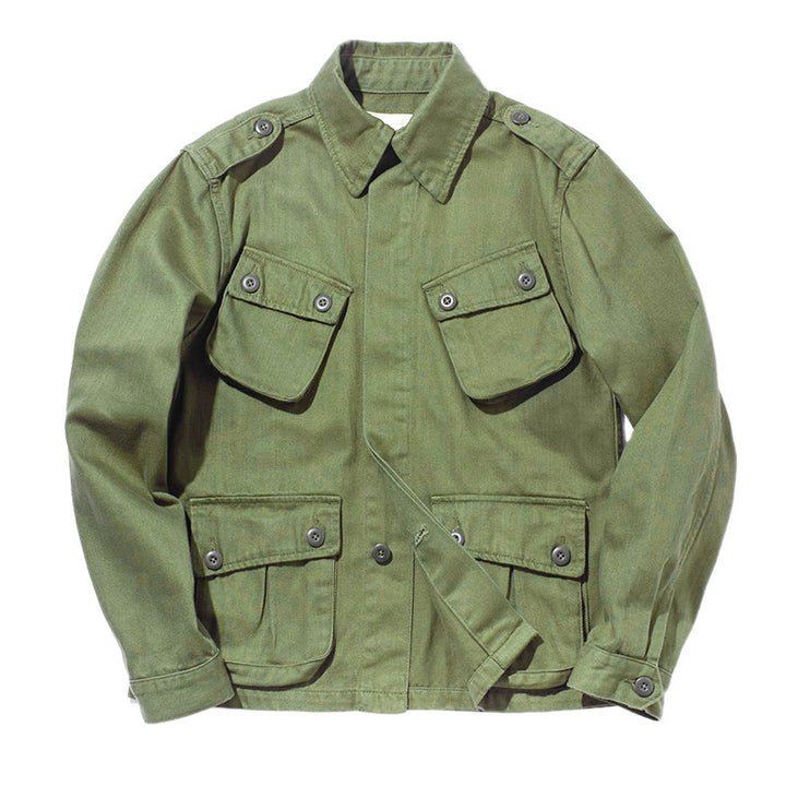 Herren Utility-Jacke mit großen aufgesetzten Taschen und strapazierfähigem Material Aliams