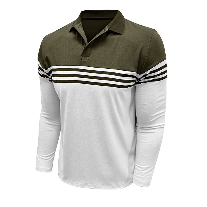 Herren Poloshirt mit modischem Streifenmix und hochwertigem Baumwollmaterial Aliams
