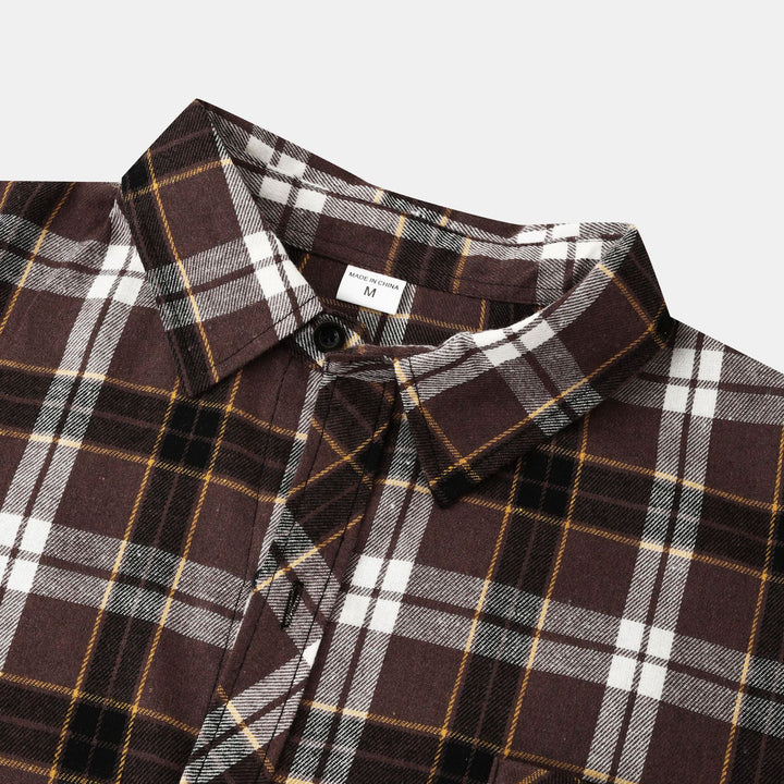 Herren Flanellhemd mit modernem Karomuster und bequemer Passform Aliams