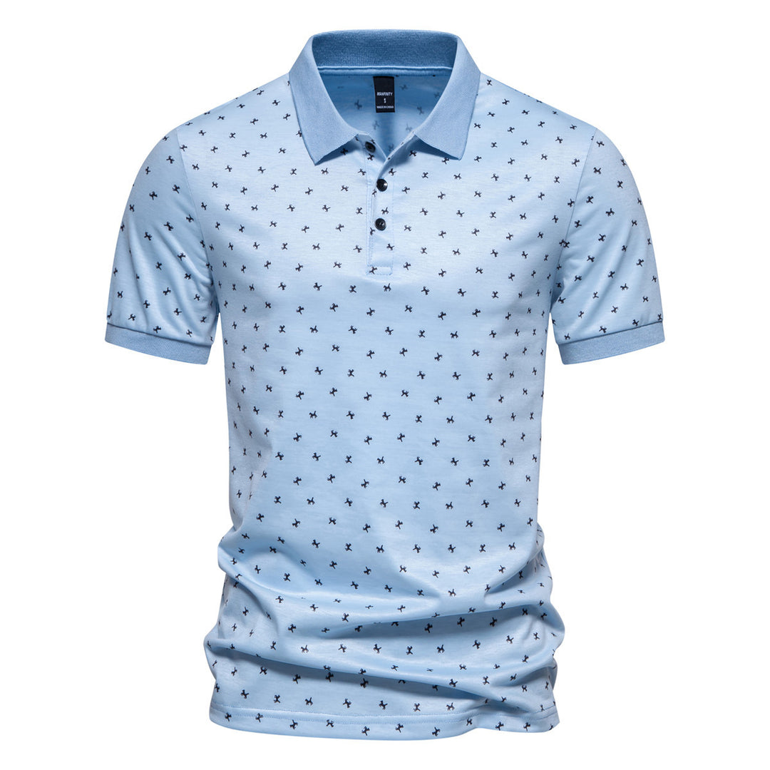 Herren Polohemd mit modernem floralem Design und hochwertiger Baumwollqualität Aliams