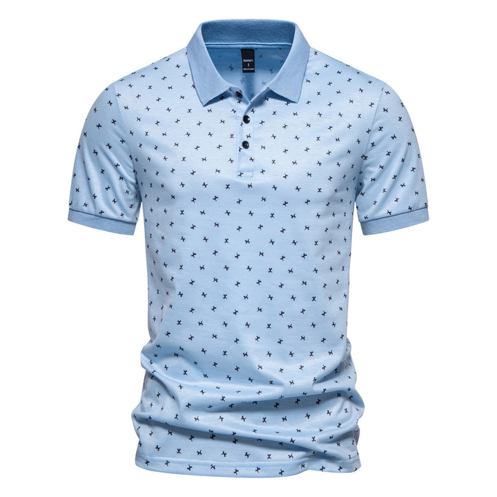 Herren Polohemd mit modernem floralem Design und hochwertiger Baumwollqualität Aliams