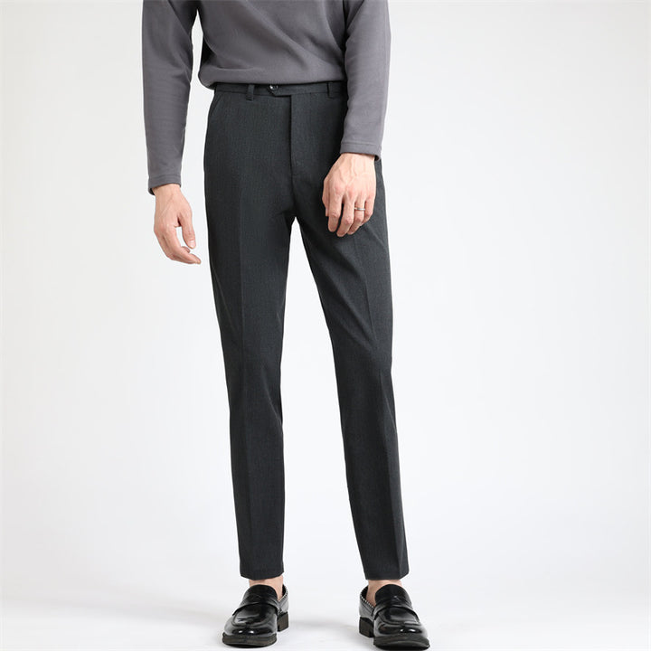 Herren elegante Anzughose mit schmalem Schnitt und feinem Muster Aliams