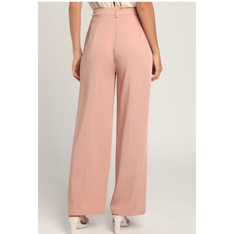 Damen Elegante Bluse mit weit geschnittenem Design und hoher Taille Hose Aliams