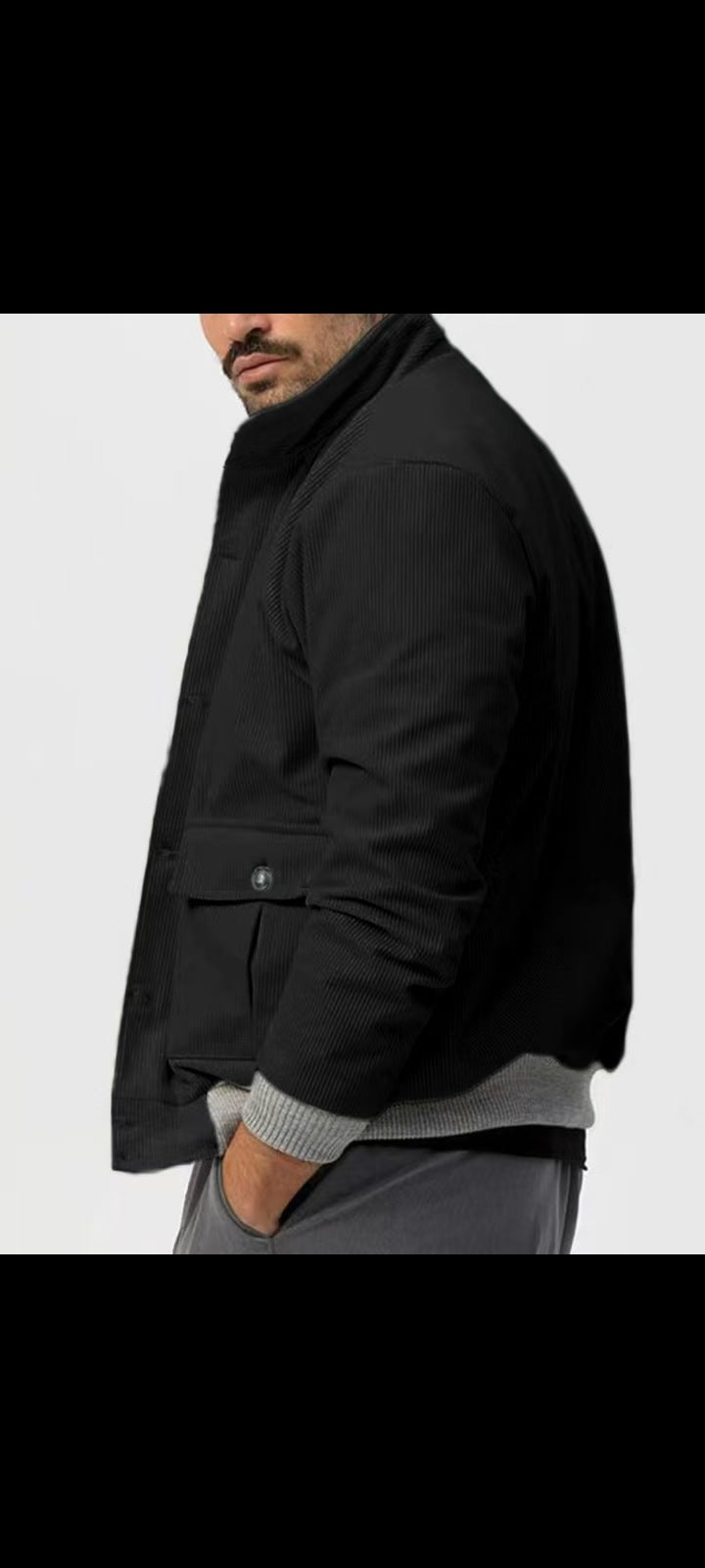 Herren Cordjacke mit lässigem Schnitt und praktischen Taschen Aliams