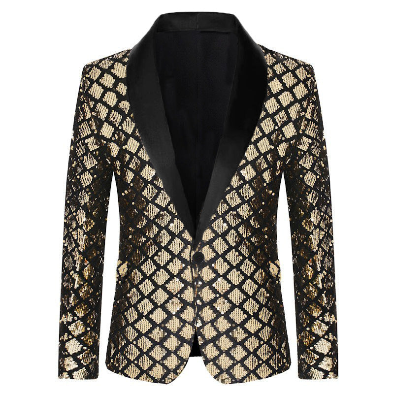 Herren Glamouröser Paillettenblazer Aliams