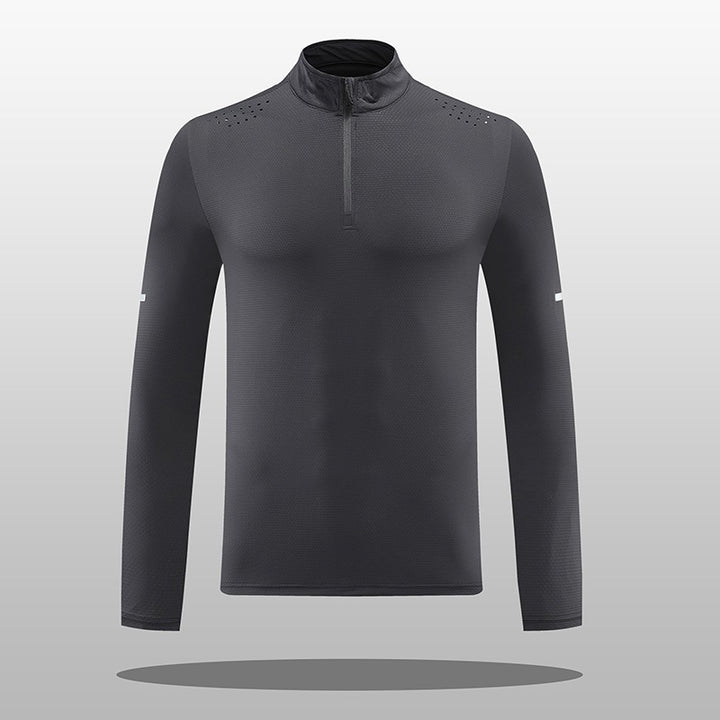 Herren Funktions-Langarmshirt mit Reißverschluss und atmungsaktivem Material Aliams