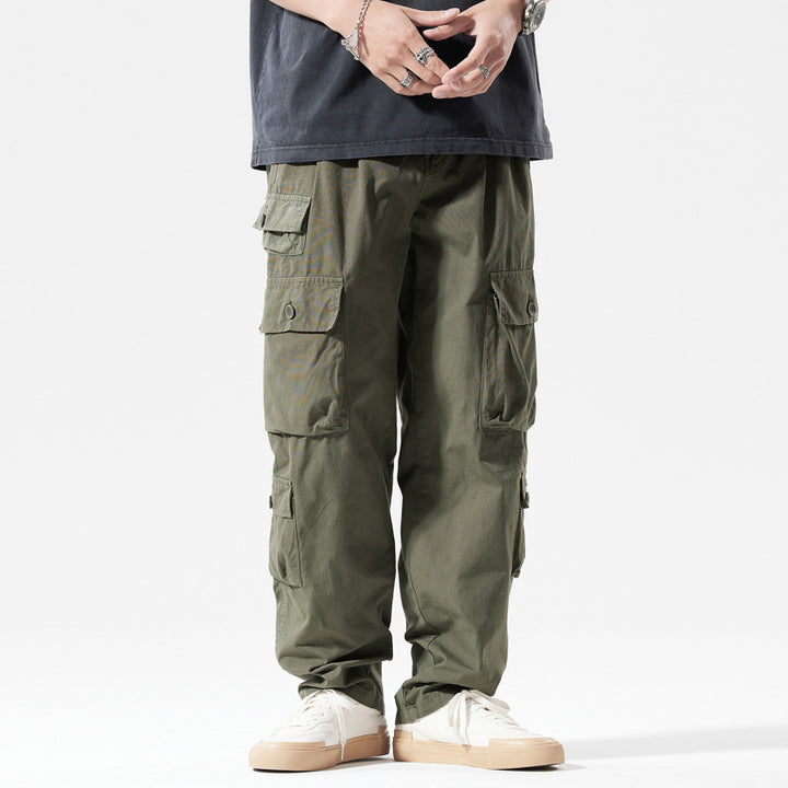 Herren Cargo-Hose mit mehreren Taschen und elastischem Bund Aliams