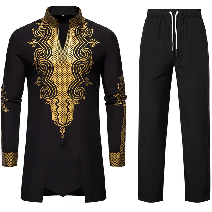 Herren traditionelles Outfit mit aufwendigem Muster Aliams