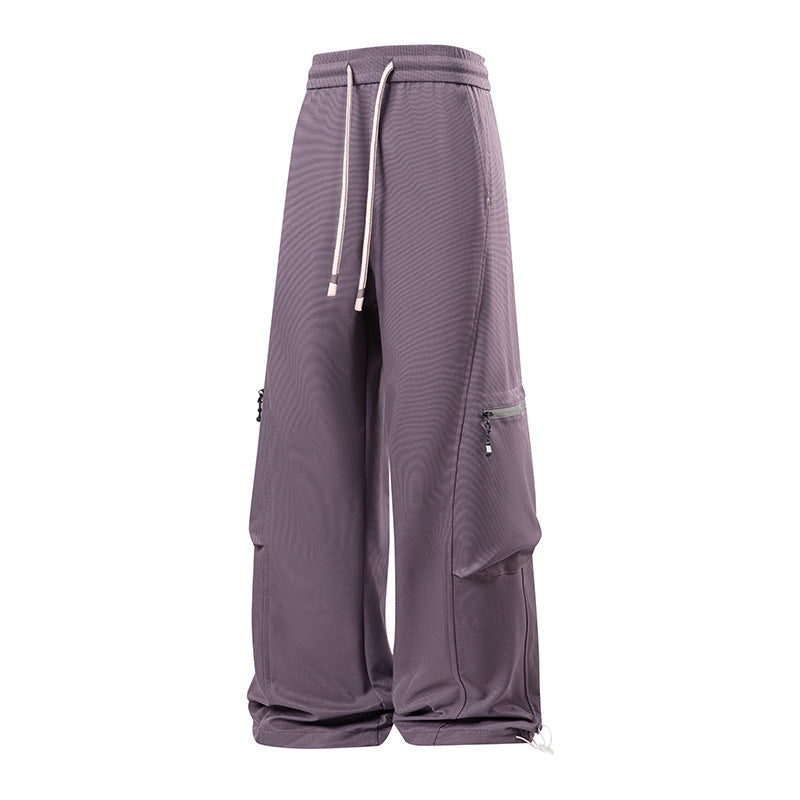 Herren Bequeme Cargo-Hose mit elastischem Bund und praktischen Reißverschlusstaschen Aliams