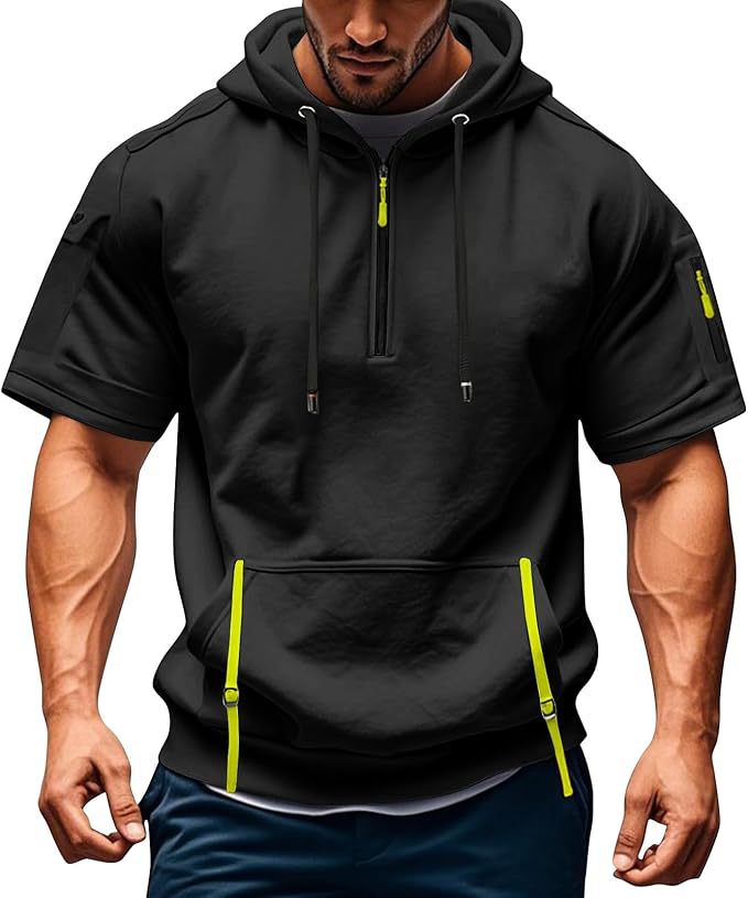 Herren Freizeit Hoodie mit modernen Reißverschlusstaschen Aliams