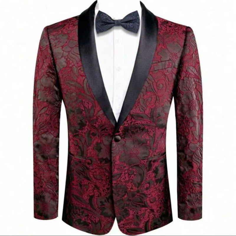 Herren Festlicher Jacquard-Smoking-Blazer Aliams