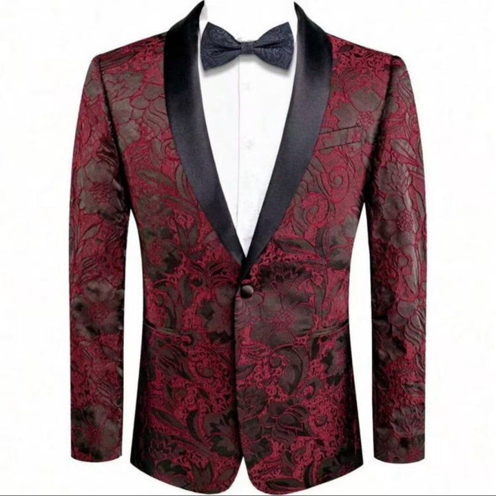 Herren Festlicher Jacquard-Smoking-Blazer Aliams
