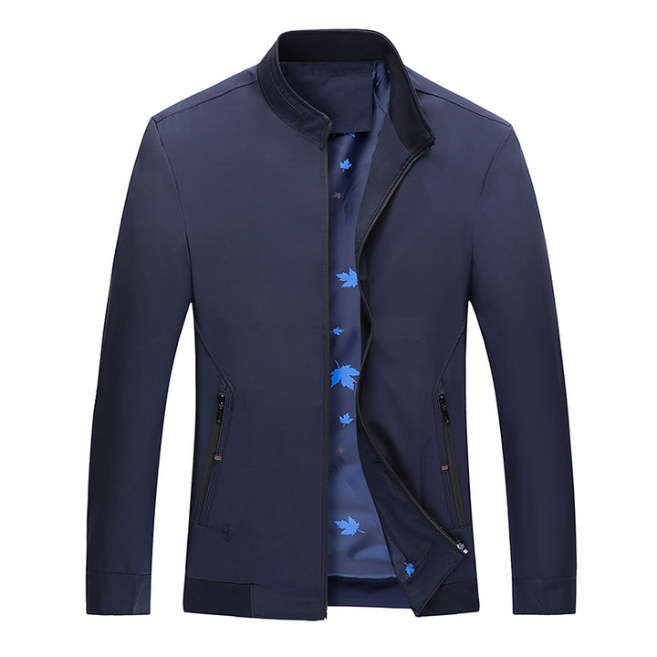 Herren sportliche High-Tech Jacke mit Stehkragen und seitlichen Reißverschlusstaschen Aliams