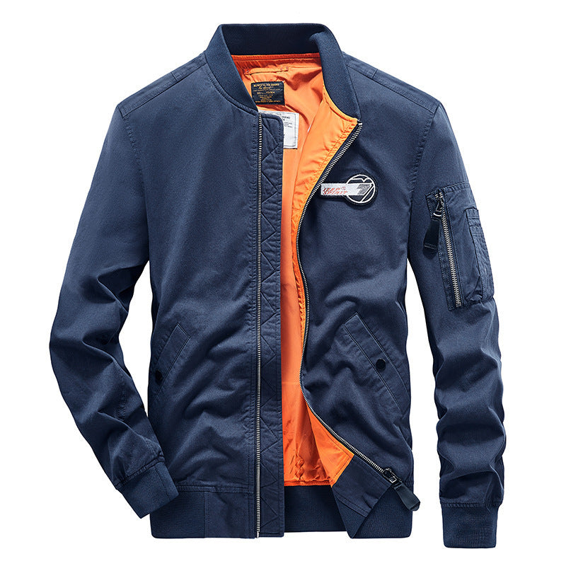 Herren Bomberjacke mit seitlichen Eingrifftaschen und praktischen Ärmeltaschen Aliams