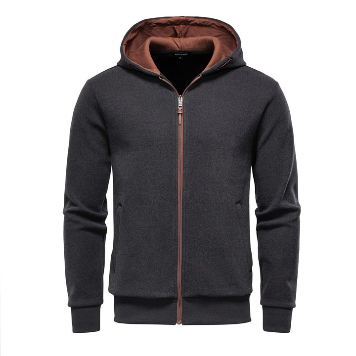Herren funktionale Sweatjacke mit praktischer Kapuze und modernem Reißverschluss Aliams