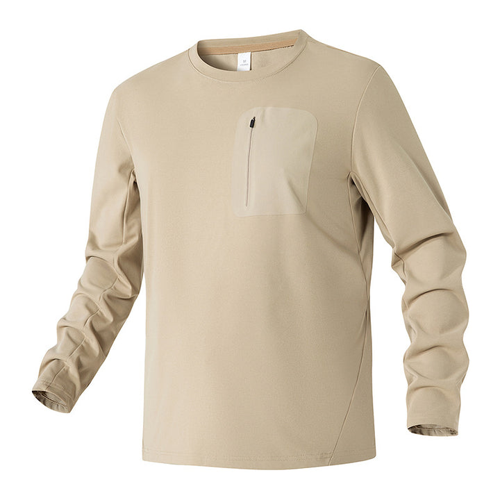 Herren Funktionales Langarmshirt mit praktischer Brusttasche Aliams