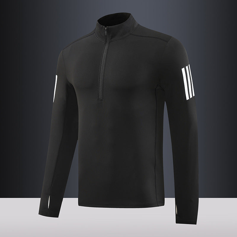 Herren Funktions-Thermo-Langarmshirt mit kurzem Reißverschluss Aliams