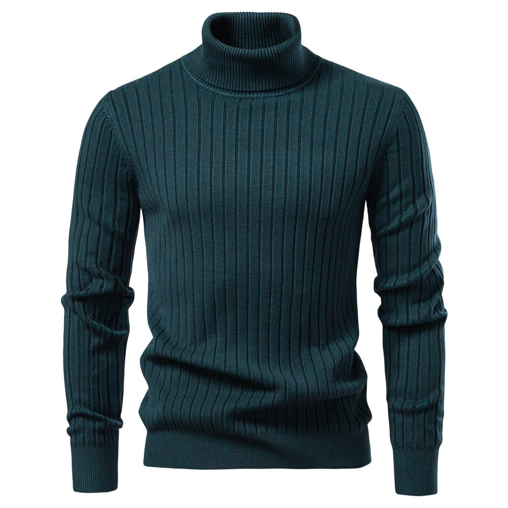 Herren Rollkragenpullover mit feinem Rippstrukturdesign Aliams