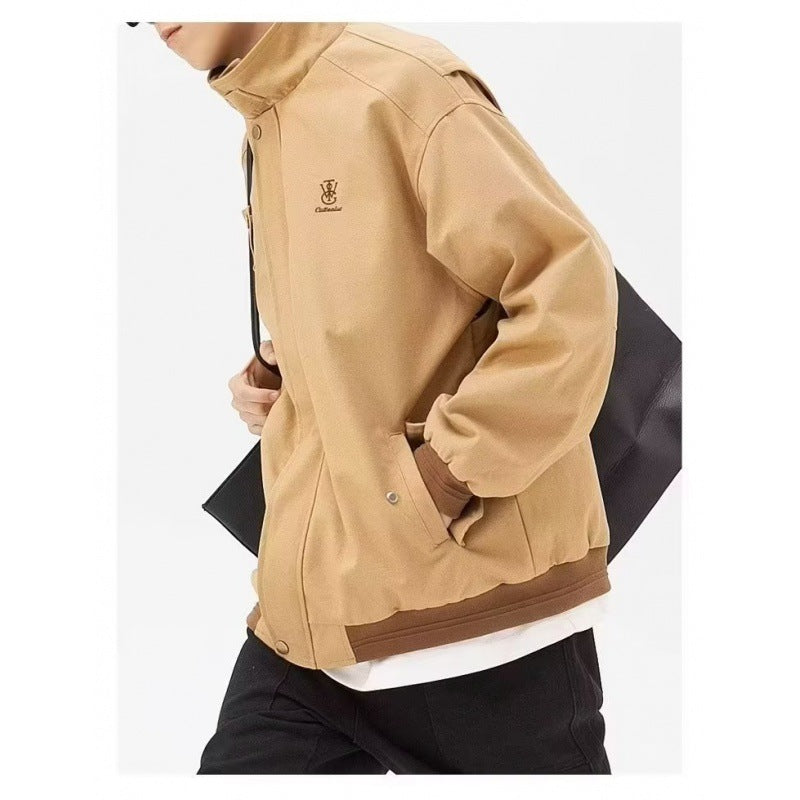 Herren robuste Arbeitsjacke mit multifunktionalen Taschen und elastischen Bündchen Aliams