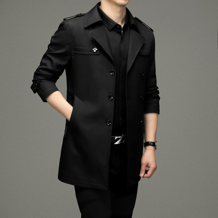 Herren eleganter Trenchcoat mit modischen Details Aliams