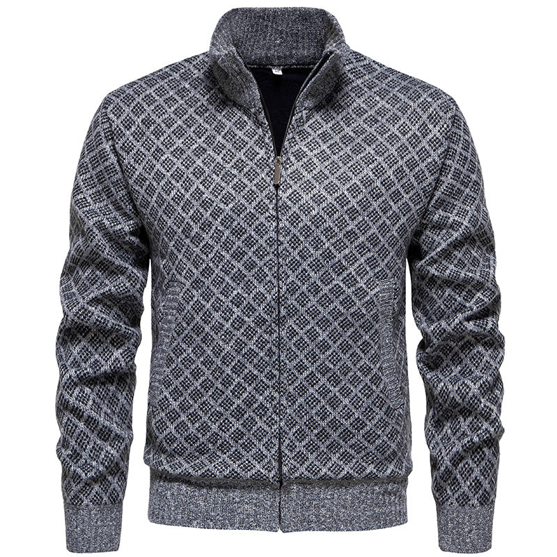 Herren sportliche Strickjacke mit modernem Muster Aliams