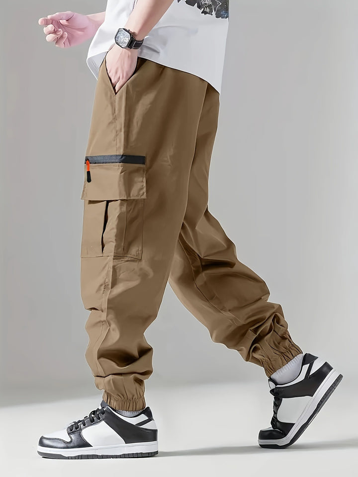 Herren Cargo-Hose mit elastischem Bund Hedi-Mode