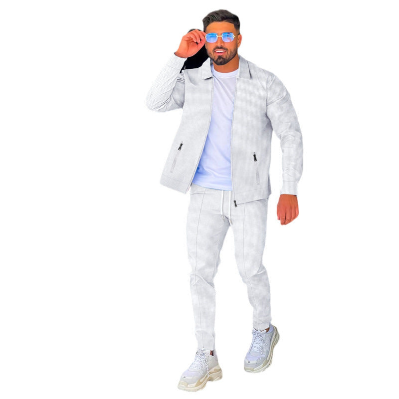 Herren sportliches Freizeit-Set mit strukturiertem Oberteil und bequemen Jogginghose Aliams