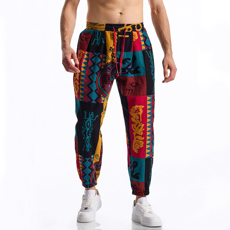Herren Jogginghose mit modernem Patchwork-Design Aliams
