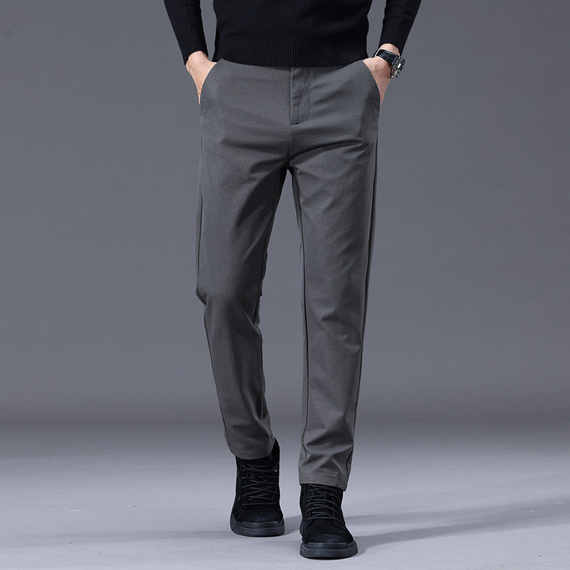 Herren entspannte Slim-Fit Hose mit praktischen Eingrifftaschen Aliams