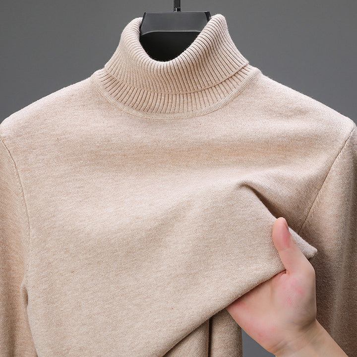 Herren eleganter Rollkragenpullover aus hochwertiger Baumwolle Aliams