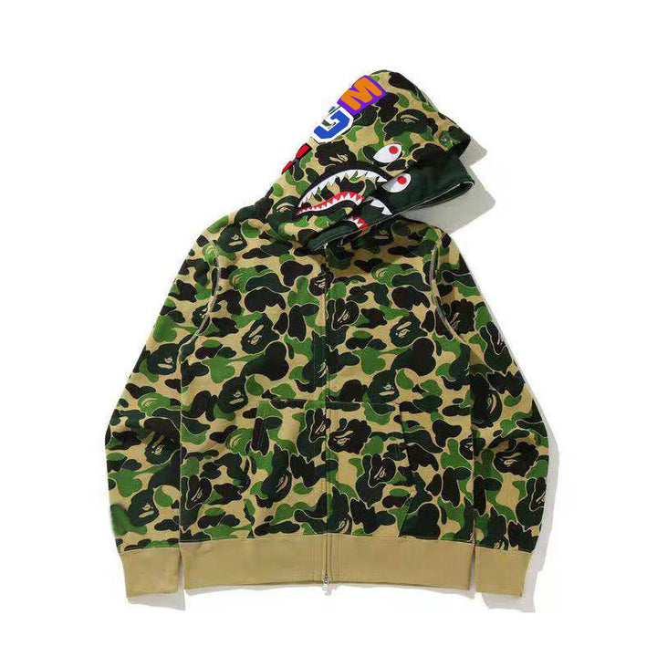 Herren Kapuzenjacke mit einzigartigem Camouflage-Design und einem auffälligen Reißverschluss Aliams