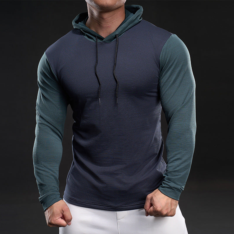 Herren atmungsaktives Langarm-Funktionsshirt mit Kapuze Aliams