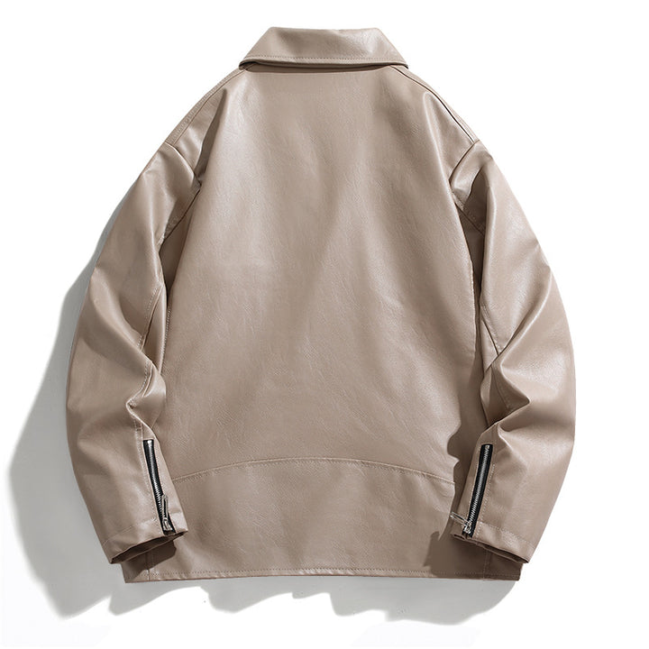 Herren elegante Bikerjacke aus Kunstleder Aliams