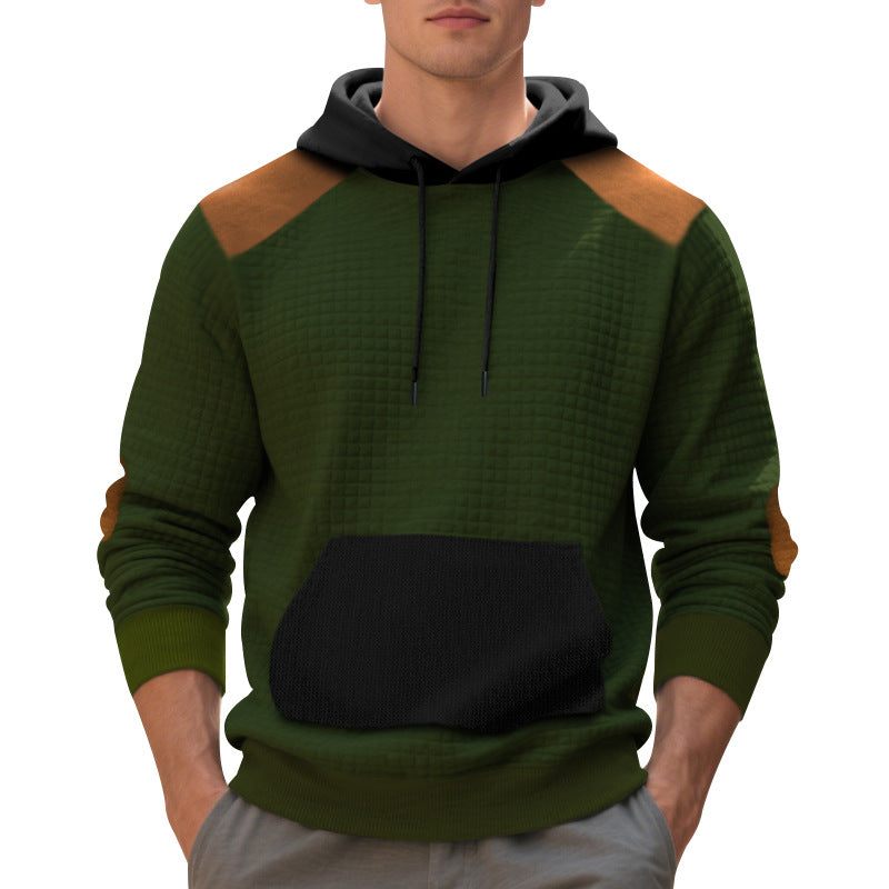 Herren Hoodie mit strukturiertem Stoff und kontrastierenden Details Aliams