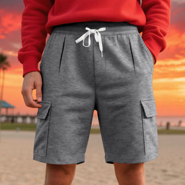 Herren Sportliche Cargo-Shorts mit elastischem Bund und praktischen Taschen Aliams