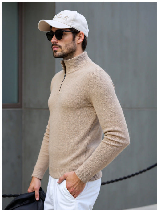 Herren Rollkragenpullover mit modernem Strukturdesign Aliams