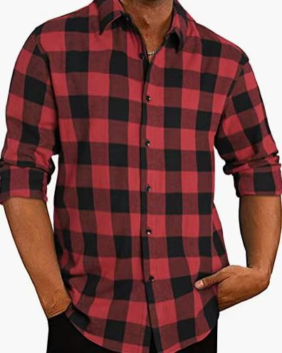 Herren Karierte Flanellhemden mit eleganter Passform Aliams