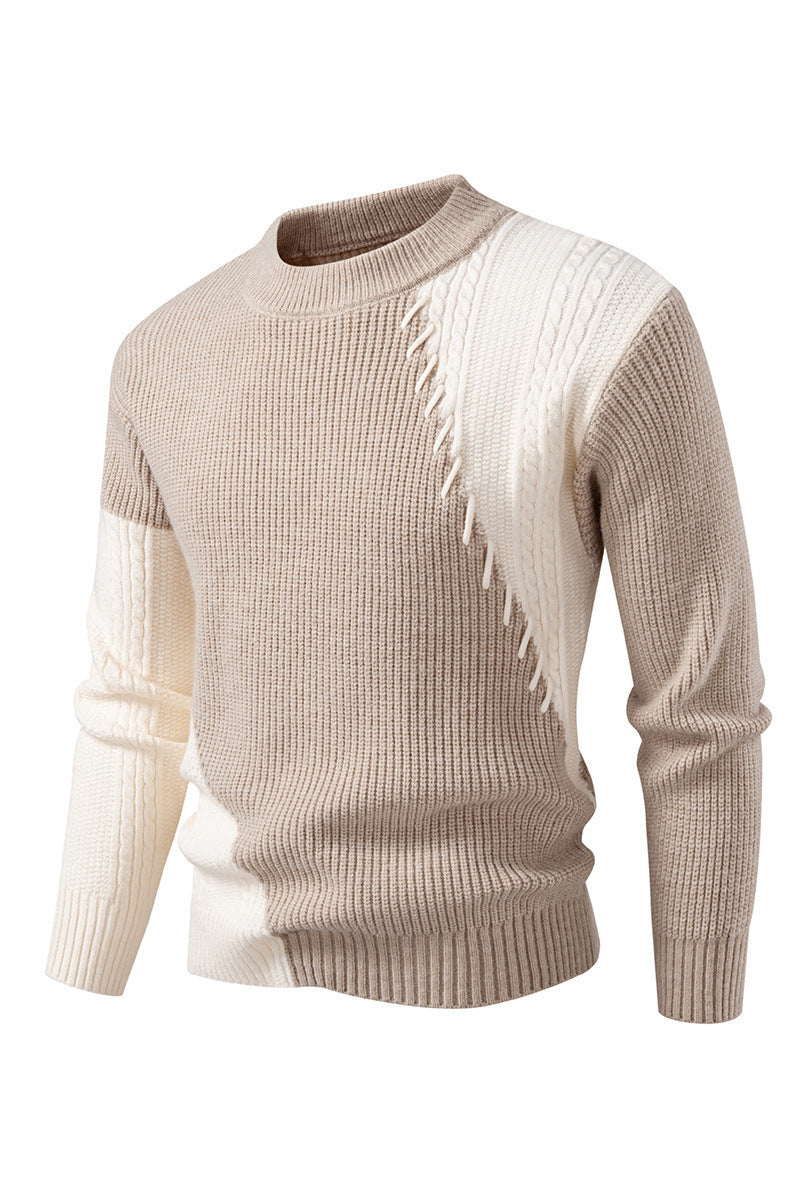 Herren Strickpullover mit modernem Struktur-Design und elegantem Kragen Aliams