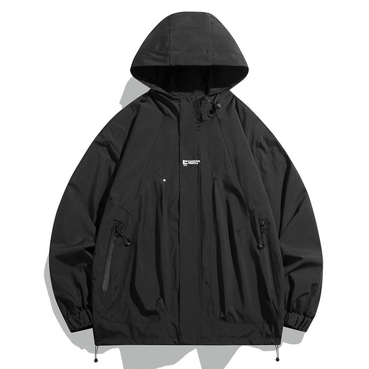 Unisex Funktionsjacke mit wasserabweisenden Eigenschaften und verstellbarem Kapuzenkragen Aliams