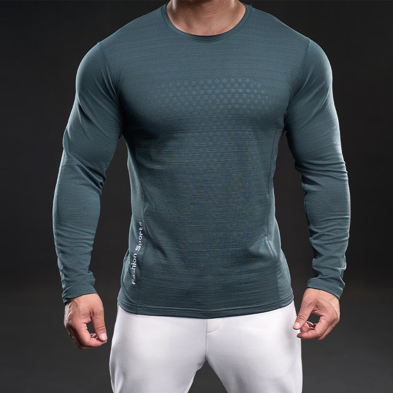 Herren atmungsaktives Langarm-Funktionsshirt Aliams