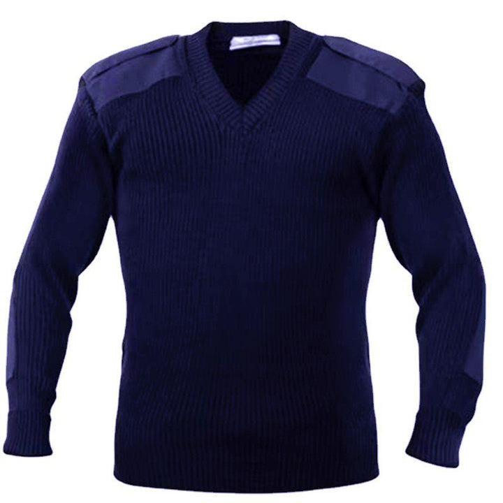 Herren Strickpullover mit V-Ausschnitt und dekorativen Schulterdetails Aliams