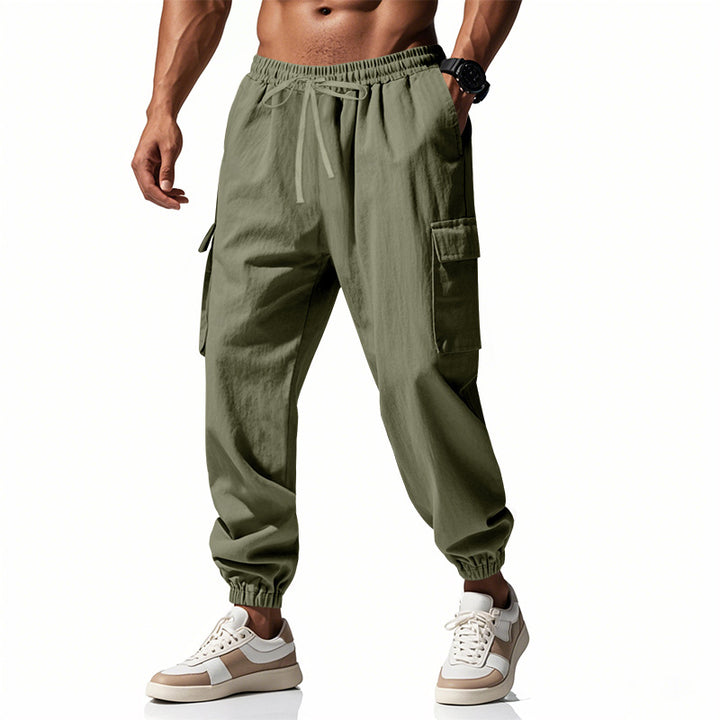 Herren Cargo-Jogginghose mit elastischem Bund und praktischen Taschen Aliams