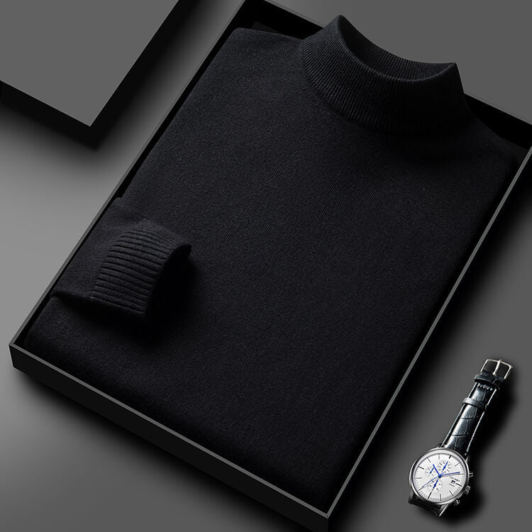 Herren eleganter Pullover mit hochgeschlossenem Kragen Aliams