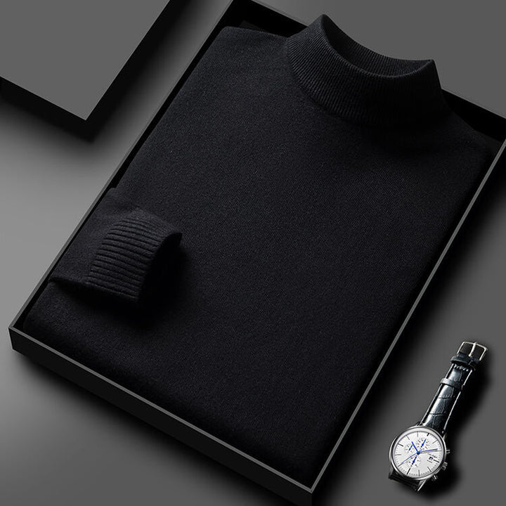 Herren eleganter Pullover mit hochgeschlossenem Kragen Aliams