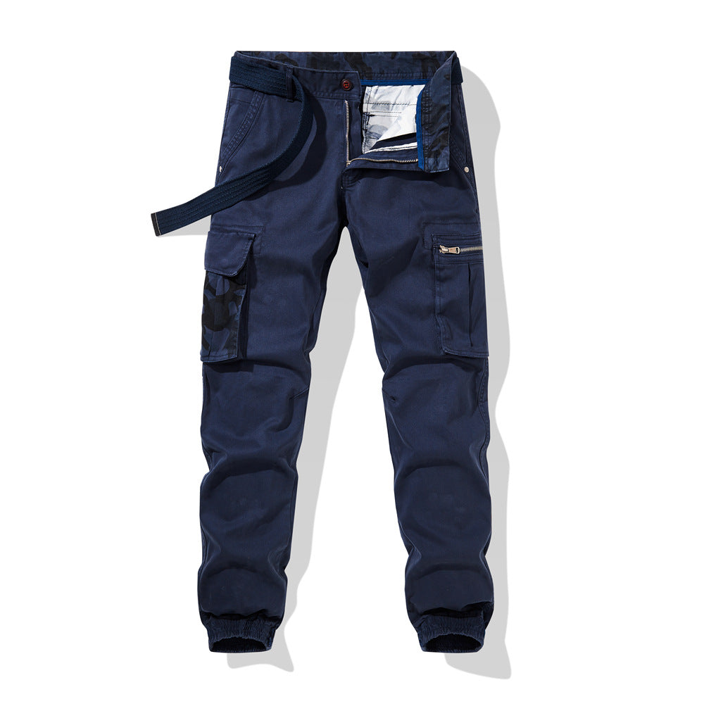 Herren bequeme Cargo-Hose mit elastischem Bund und zahlreichen praktischen Taschen Aliams