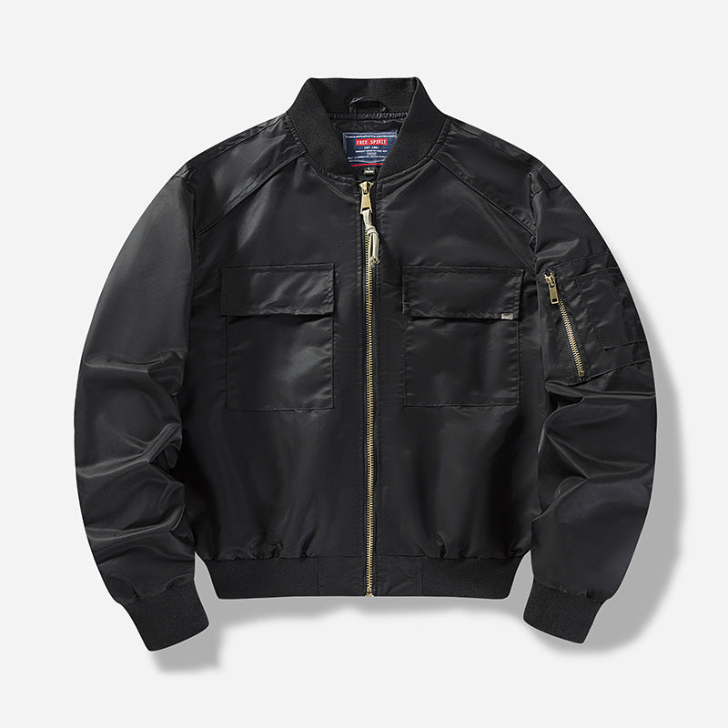 Herren Utility-Bomberjacke mit mehreren Taschen und modularem Design Aliams