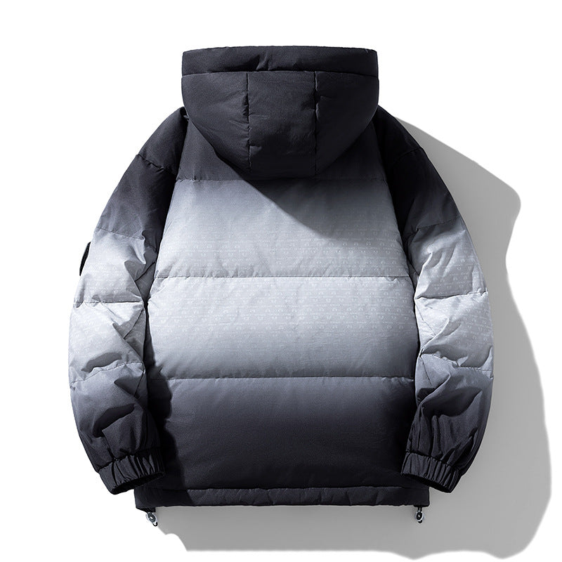 Herren isolierte Winterjacke mit modischem Farbverlauf Aliams